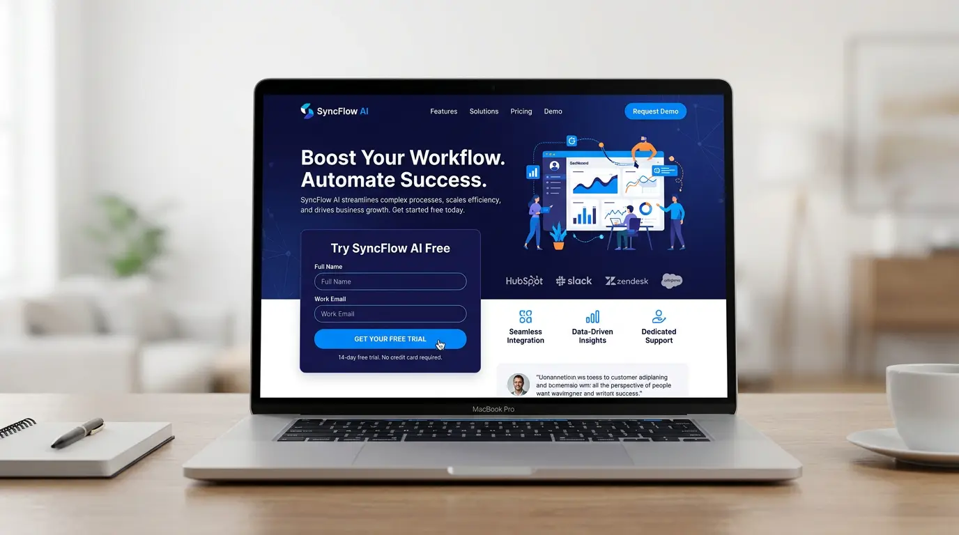 Mockup Landing Page Direct Response