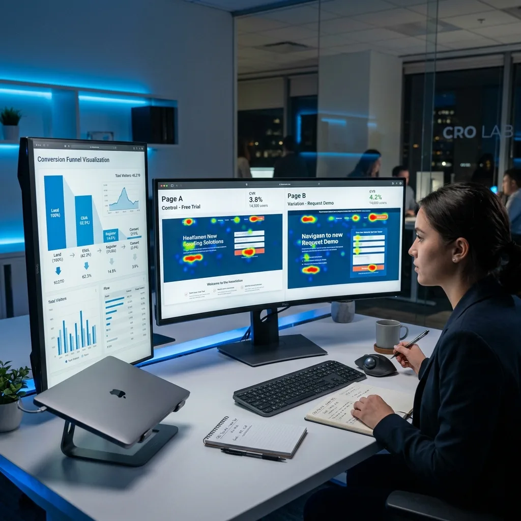 Analyse de heatmaps et A/B testing pour l'optimisation des taux de conversion de landing pages - DatRey CRO